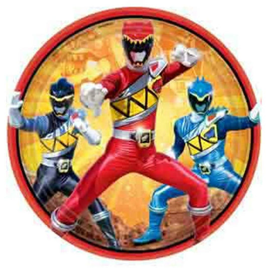 Power Rangers Dino Charge Plate (S) 8ct - Toy World Inc