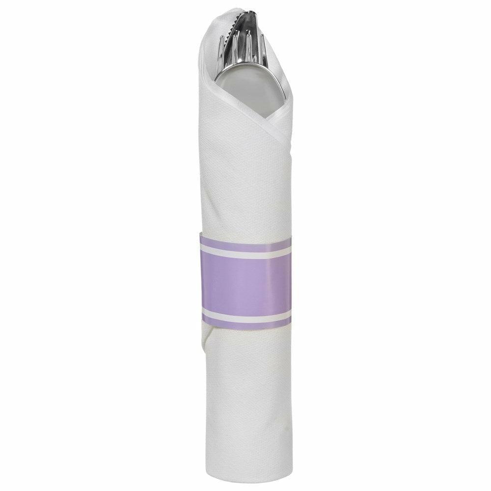 Premium Rolled Cutlery 10ct Lavender - Toy World Inc