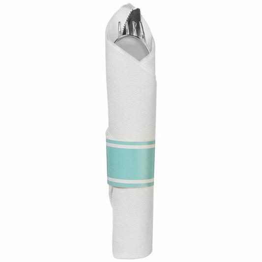 Premium Rolled Cutlery 10ct Robins Egg Blue - Toy World Inc