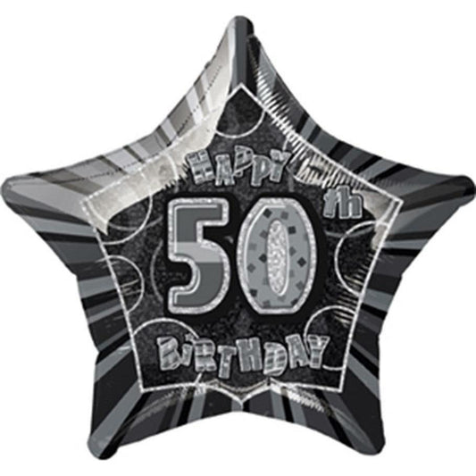 Prism Balloon 20in - Star 50th - Toy World Inc