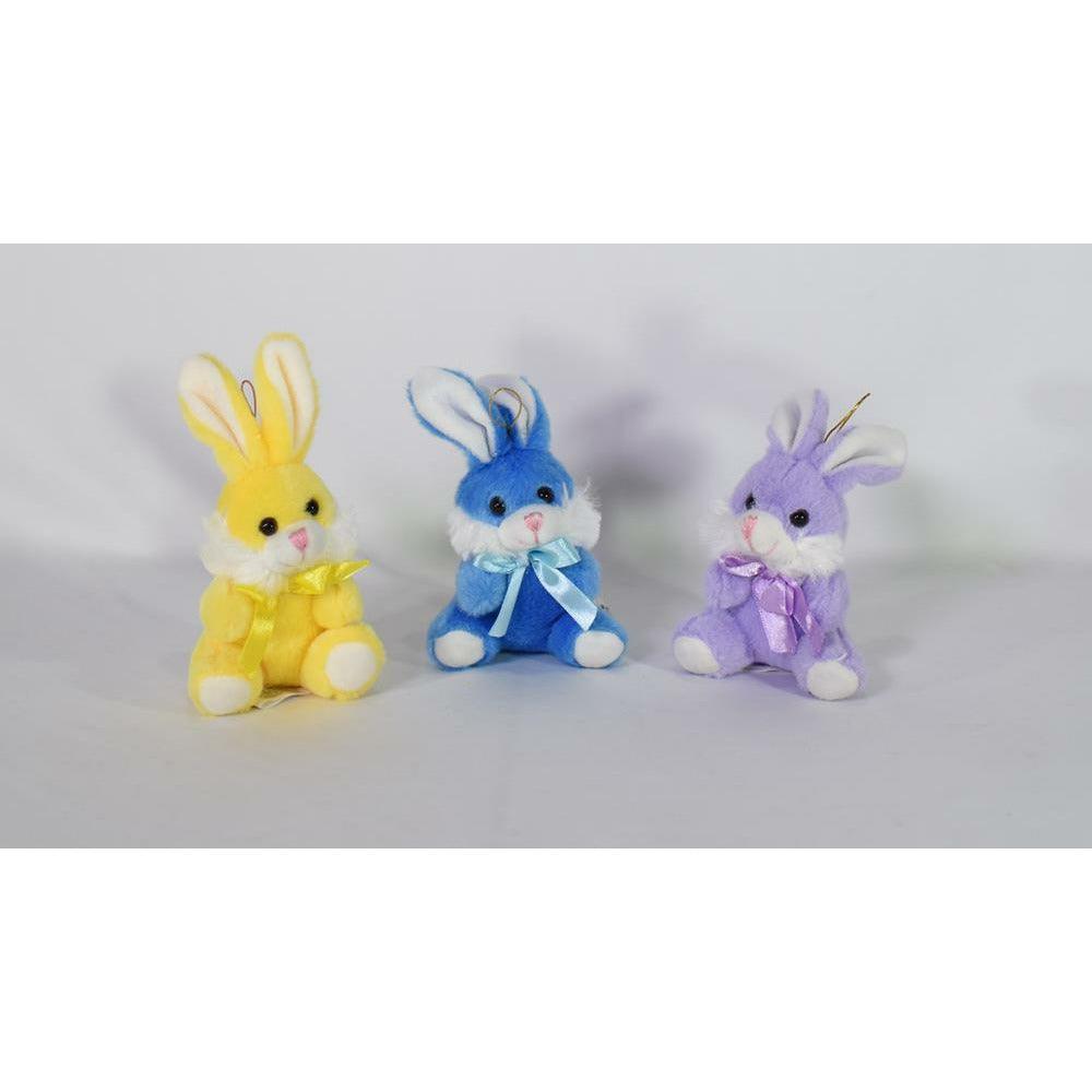 Rabbit With String 4.5 in - Toy World Inc