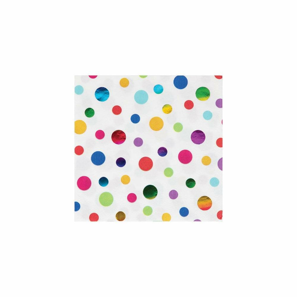 Rainbow Foil Beverage Napkin Rainbow Foil 16Ct - Toy World Inc