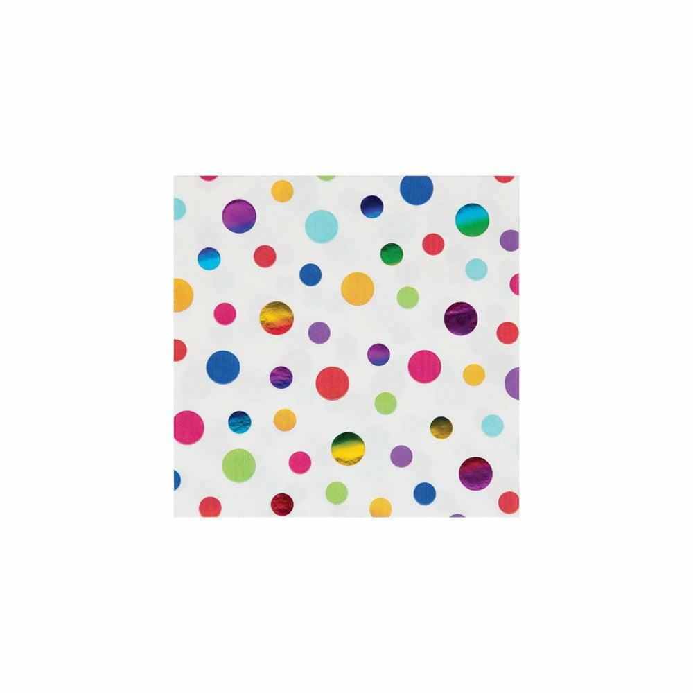 Rainbow Foil Luncheon Napkin Rainbow Foil 16Ct - Toy World Inc
