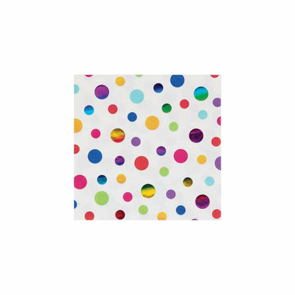 Rainbow Foil Luncheon Napkin Rainbow Foil 16Ct - Toy World Inc