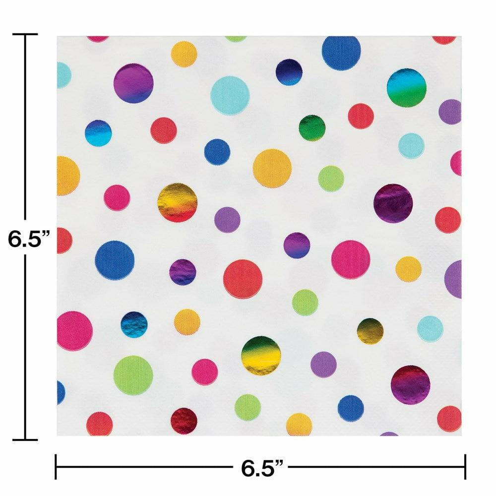 Rainbow Foil Luncheon Napkin Rainbow Foil 16Ct - Toy World Inc