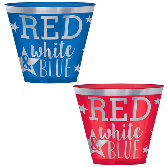 Red and Blue 9oz Plastic Tumblers - Toy World Inc