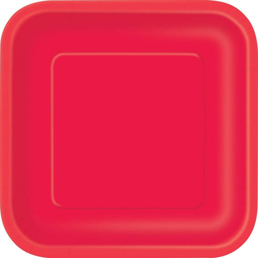 Red Plates 8 .75in 8ct - Toy World Inc