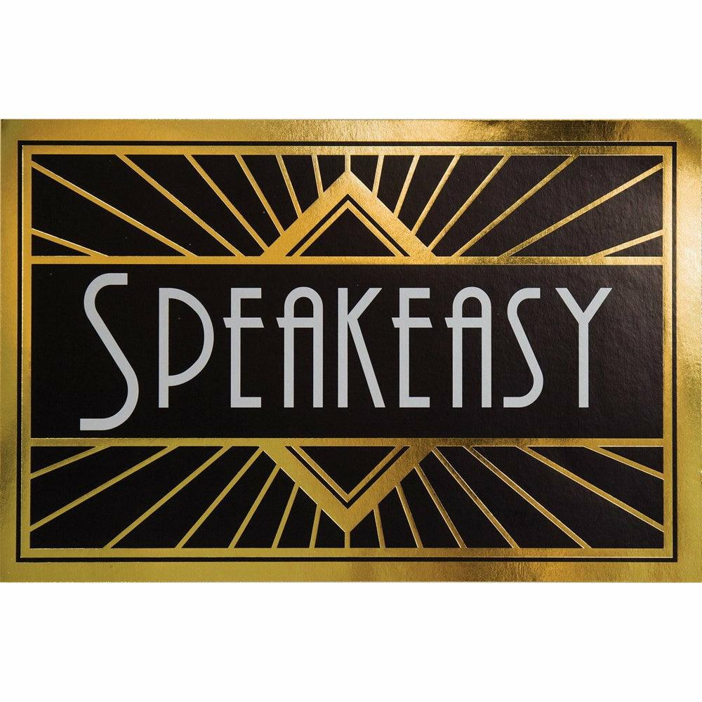 Roaring 20s Wall Signs Foil 4ct - Toy World Inc