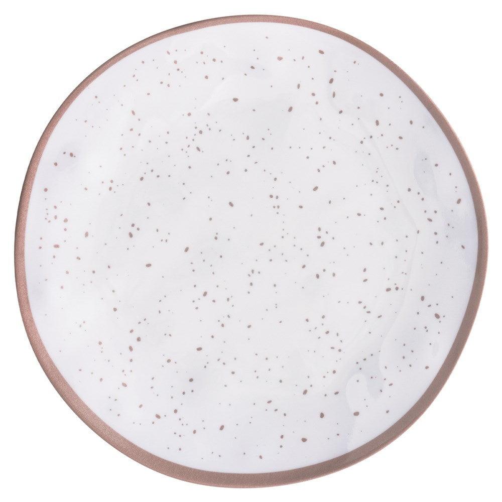 Rose Gold 10.5in Melamine Plastic Plate 1ct - Toy World Inc