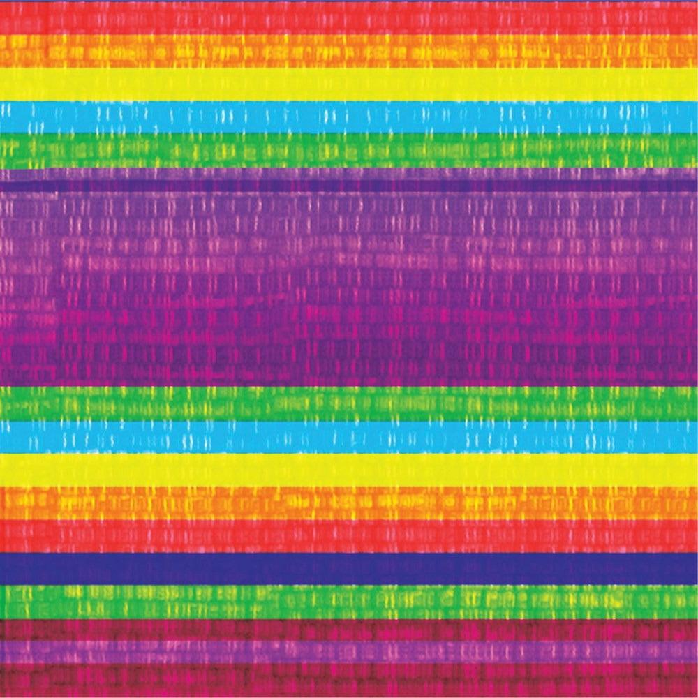 Serape Plastic Tablecover Stay Put 29inX72in 1Ct - Toy World Inc