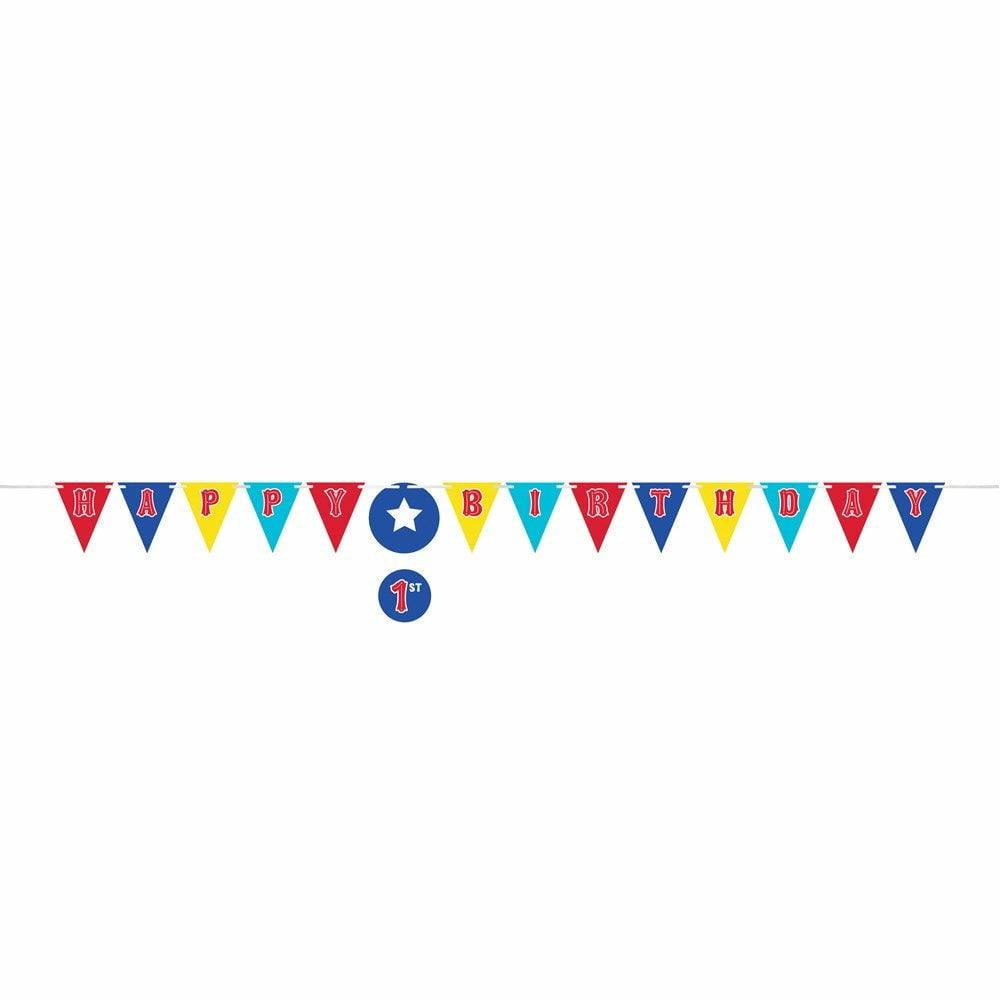 Shaped Banner Ribbon with Stickers Circus Party - Toy World Inc