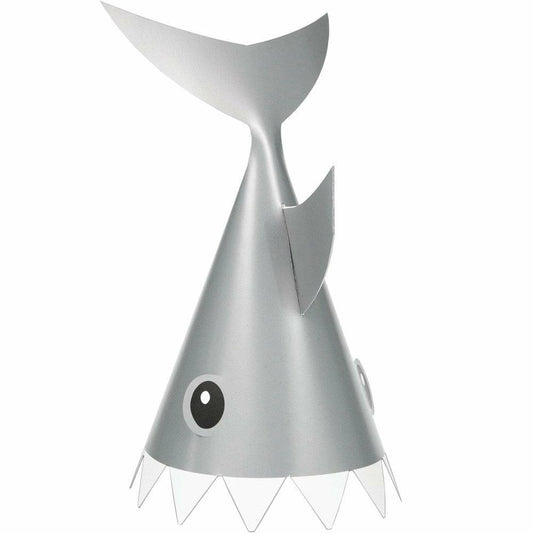 Shark Party Hat Child 8Ct - Toy World Inc