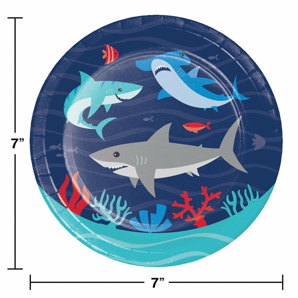 Shark Party Luncheon Plate 8Ct - Toy World Inc