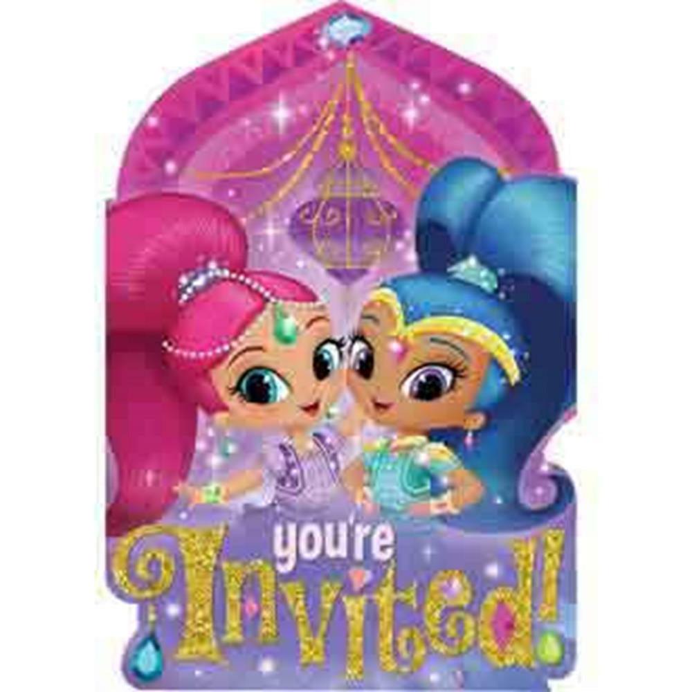Shimmer and Shine Invitation 8ct - Toy World Inc