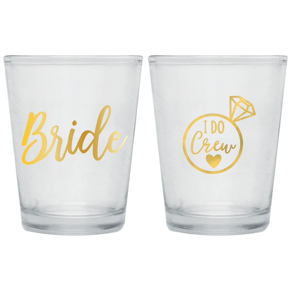 Shot Glass Bride and I Do Crew 5ct - Toy World Inc