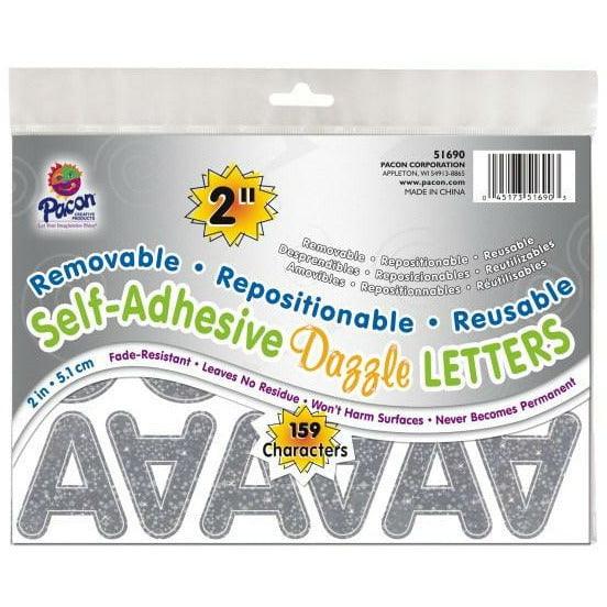 Silver Dazzle Letters 2in 159 Characters - Toy World Inc