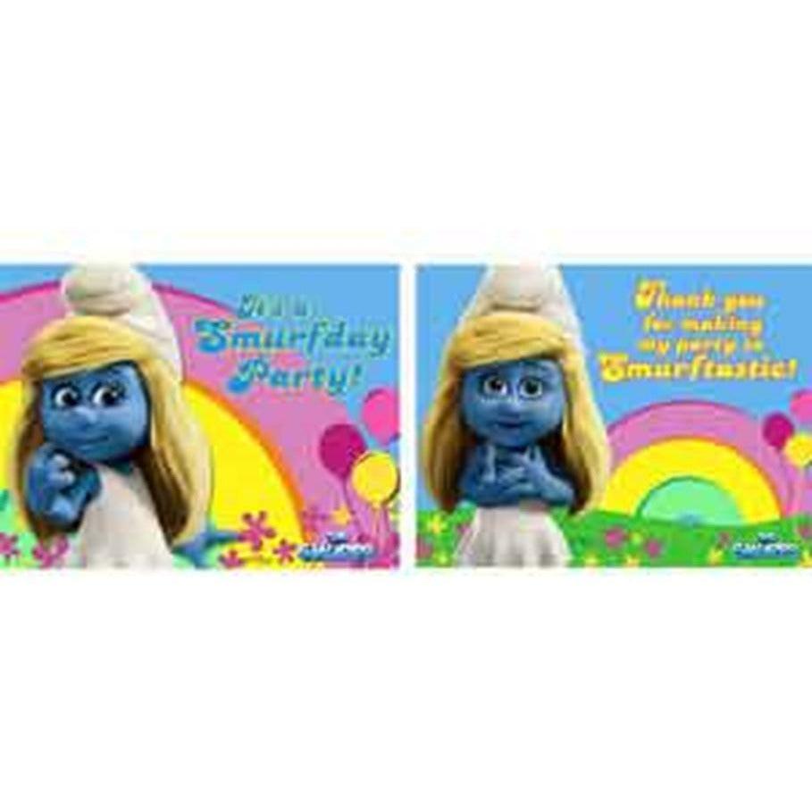 Smurfs 2 Invitation and Thank You Note - Toy World Inc