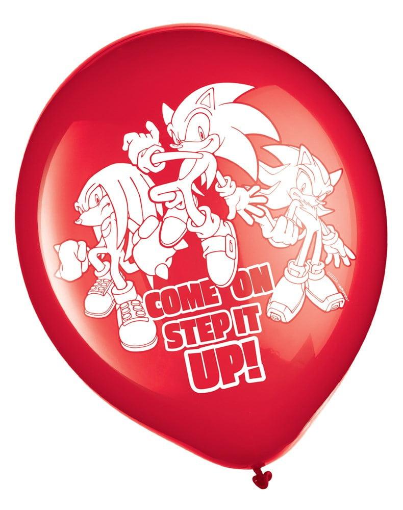 Sonic 12in Confetti Latex Balloon 6ct - Toy World Inc