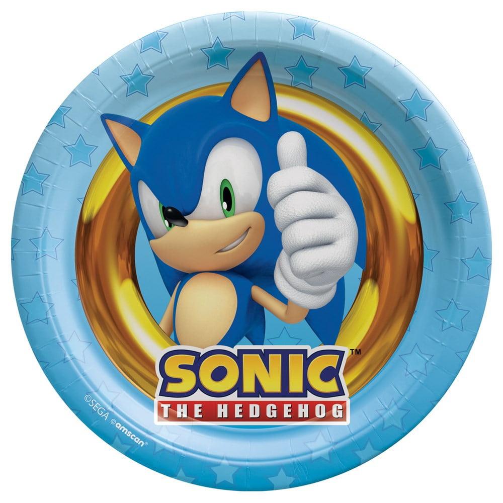 Sonic 7in Round Plate 8ct - Toy World Inc