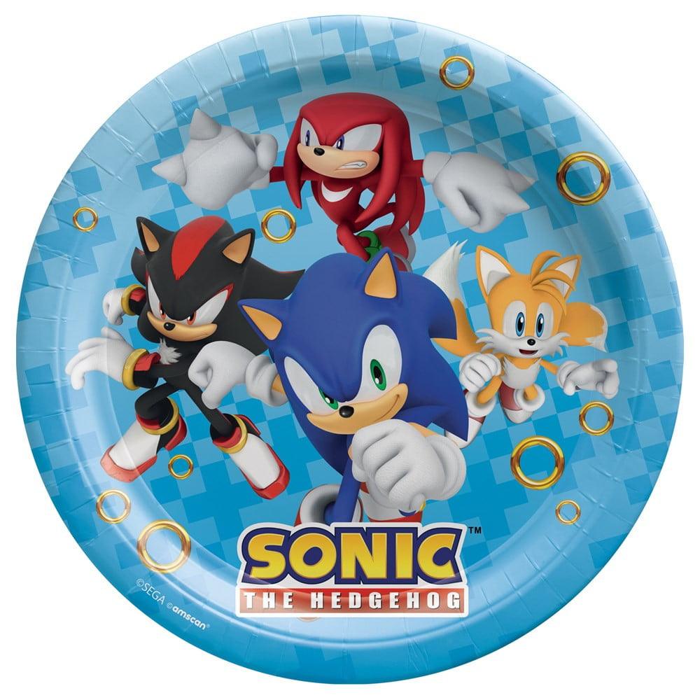 Sonic 9in Round Plate 8ct - Toy World Inc
