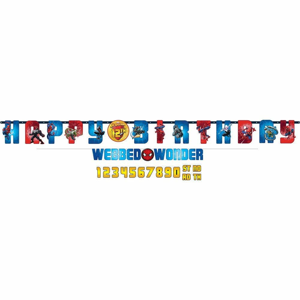 Spiderman Webbed Wonder Birthday Banner 2ct - Toy World Inc