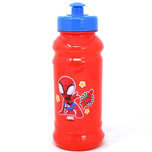 Spidey & Friends 16oz Pull Top Water Bottle 2.75x2.75x7.5 - Toy World Inc