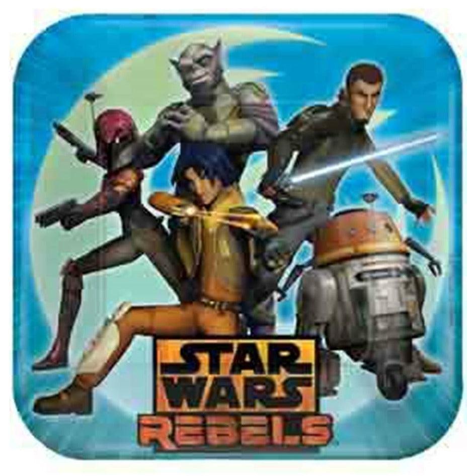 Star Wars Rebels Plate (L) 8ct - Toy World Inc
