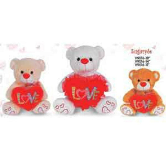 Sugar Pie Love Heart Bear 11in - Toy World Inc