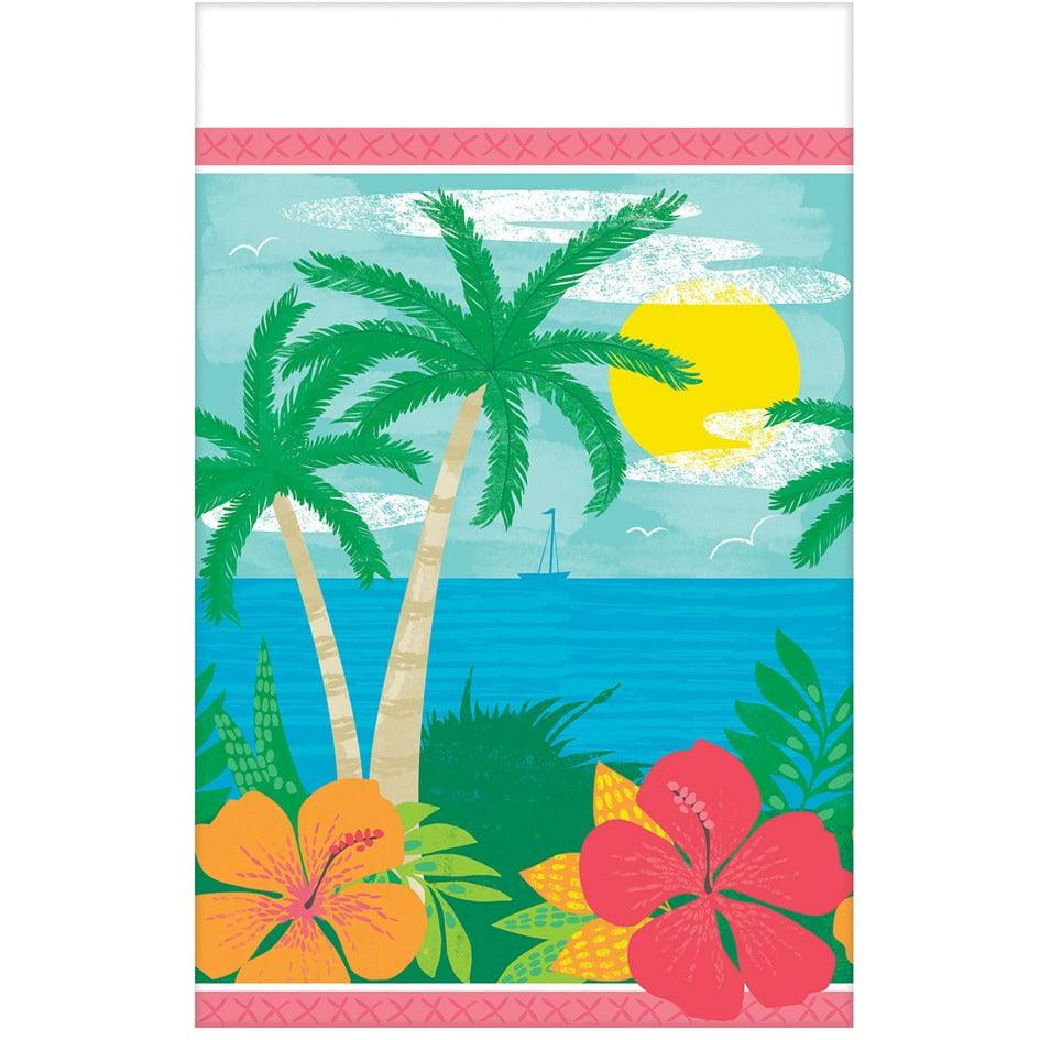 Summer Vibes Plastic Tablecovers 3ct - Toy World Inc