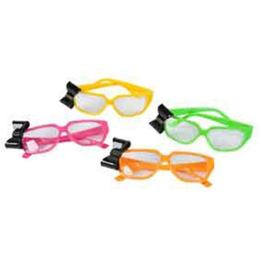 SunGlasses Nerd with Bow Neon - Toy World Inc