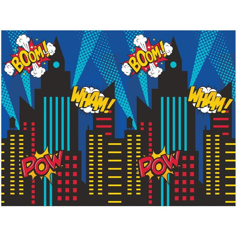 Superhero Party Photo Backdrop 1Ct - Toy World Inc
