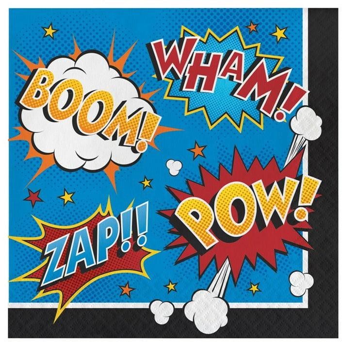 Superhero Slogans Luncheon Napkin 16Ct - Toy World Inc