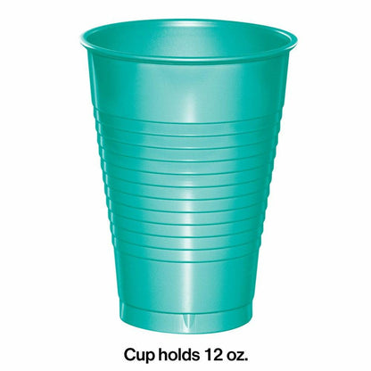 Teal Lagoon 12oz Plastic Cup 20ct - Toy World Inc