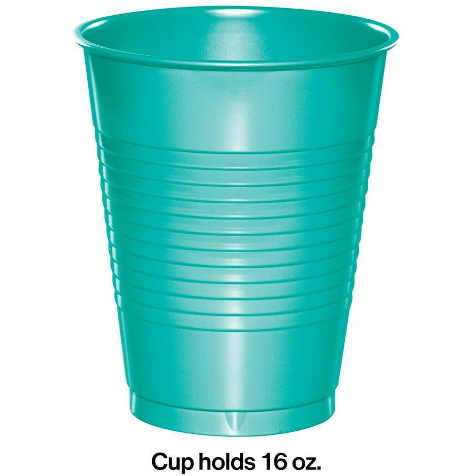 Teal Lagoon 16oz Plastic Cup 20ct - Toy World Inc