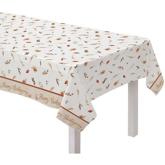 Thanksgiving Flannel Backed Table Cover 1ct - Toy World Inc