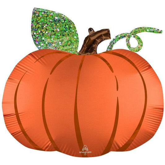 Thanksgiving Pumpkin 25in Satin Foil Balloon - Toy World Inc