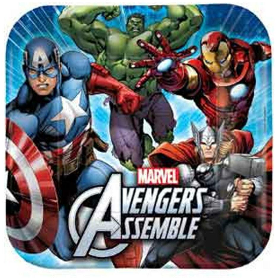 The Avengers Plate (L) 8ct - Toy World Inc