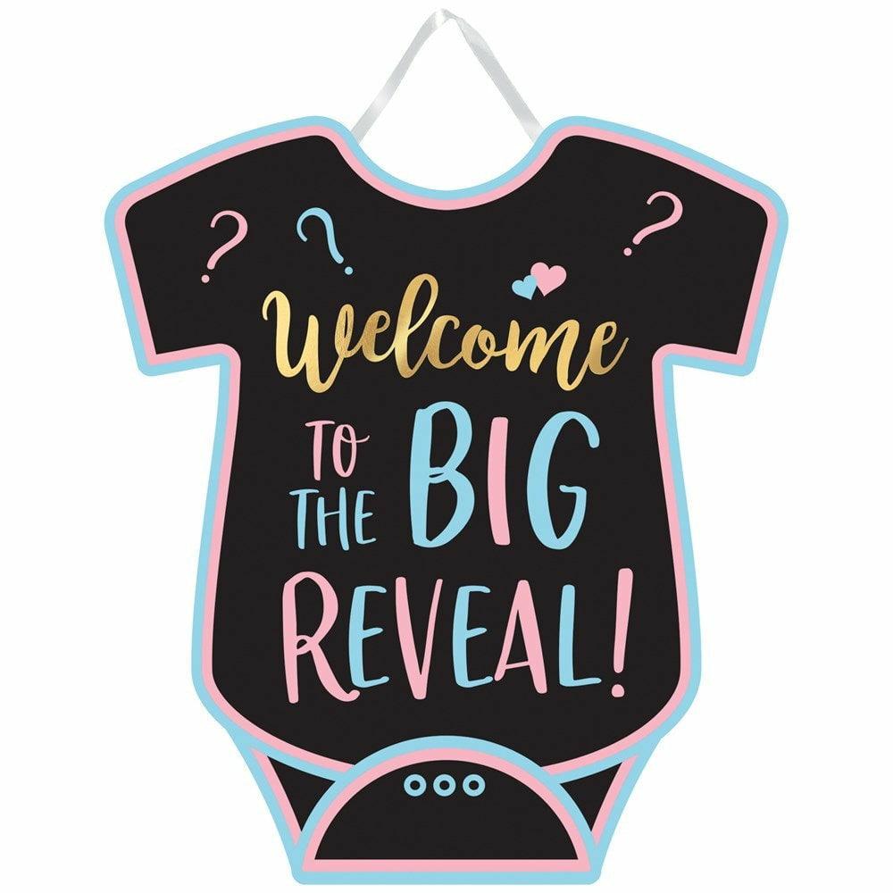 The Big Reveal Gender Welcome Sign 1ct – Toy World Inc