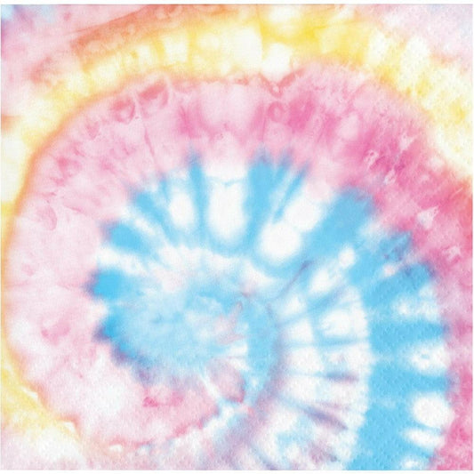 Tie Dye Party Beverage Napkin 16Ct - Toy World Inc