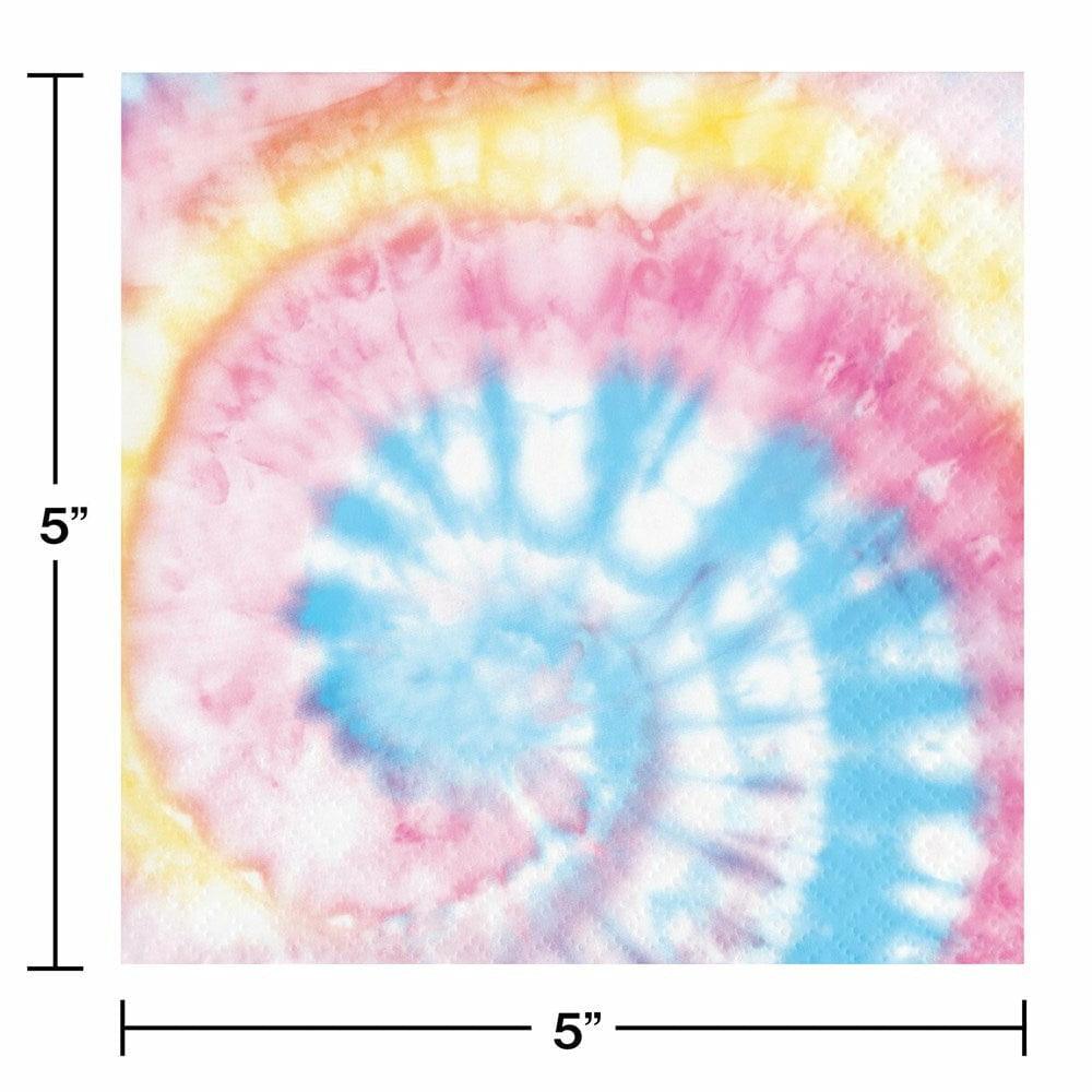 Tie Dye Party Beverage Napkin 16Ct - Toy World Inc