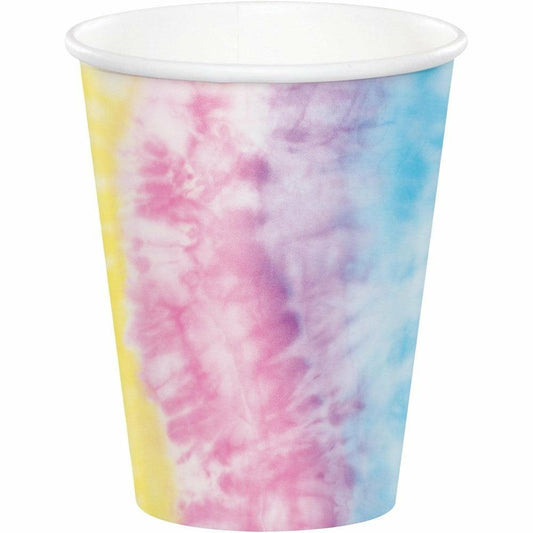 Tie Dye Party Hot/Cold Cup 9Oz. 8Ct - Toy World Inc