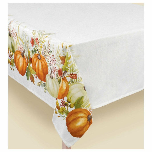 Traditional Pumpkins Printed Fabric Table Cover 60in x 84in 1ct - Toy World Inc