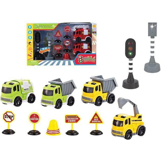 Traffic Vehicle Set - Light and Sound - Toy World Inc
