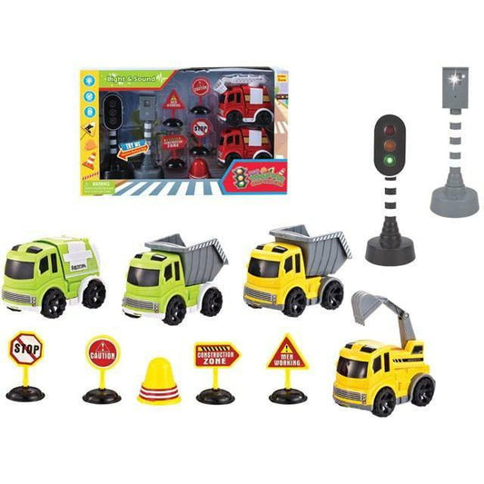 Traffic Vehicle Set - Light and Sound - Toy World Inc