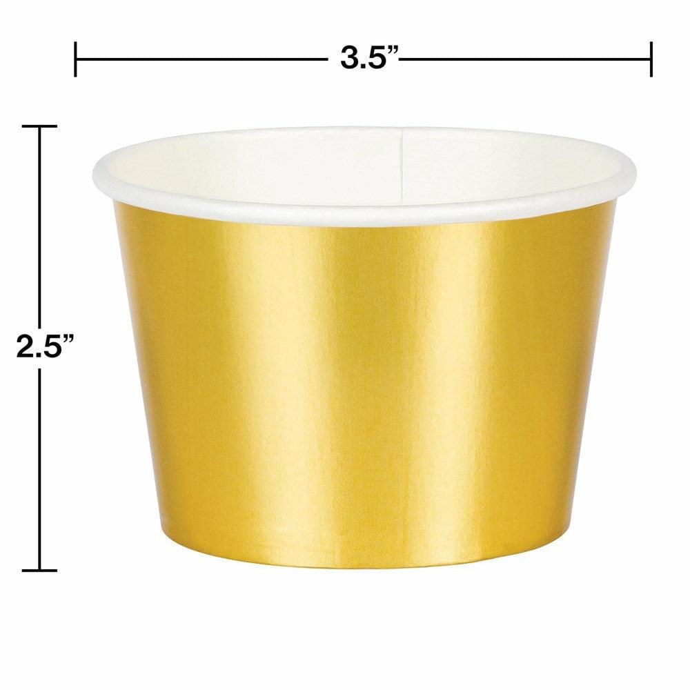 Treat Cups Gold Foil 8Ct - Toy World Inc