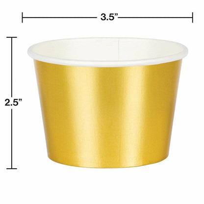 Treat Cups Gold Foil 8Ct - Toy World Inc