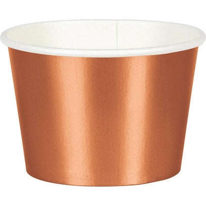 Treat Cups Rose Gold Foil 8Ct - Toy World Inc