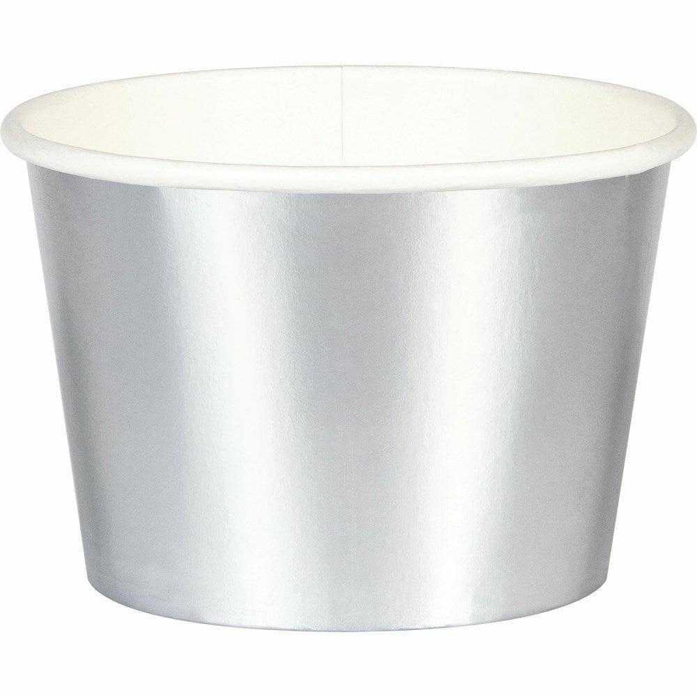 Treat Cups Silver Foil 8Ct - Toy World Inc