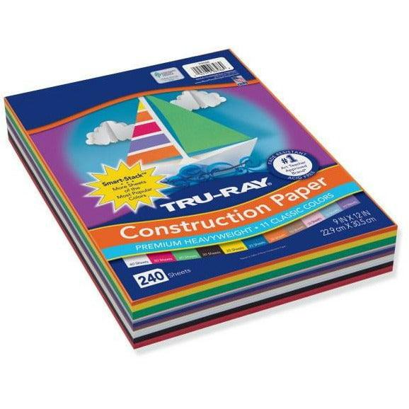 Tru-Ray 9in x 12in Construction Paper Stack 240 Sheets - Toy World Inc