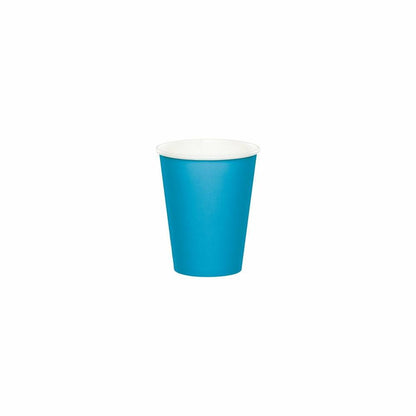 Turquoise 9oz Paper Cup 24ct - Toy World Inc